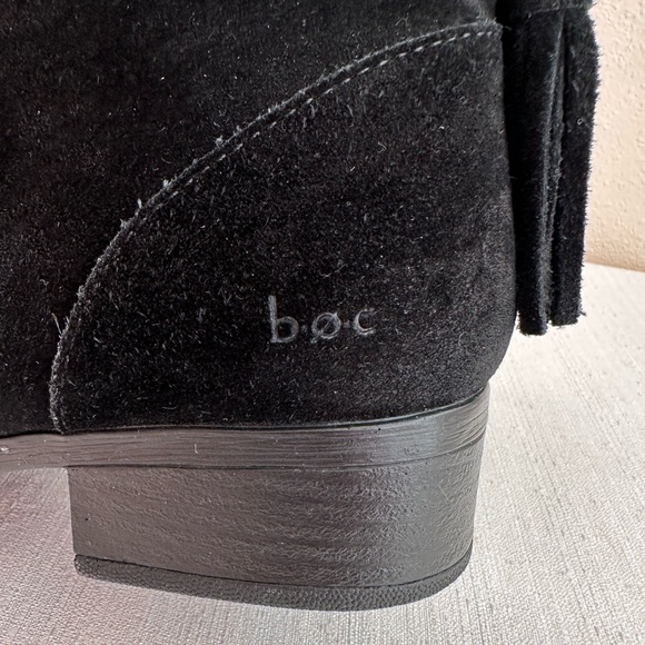 B.O.C. Black Suede Tassel Zip Ankle Booties Women’s 8M - Picture 8 of 13